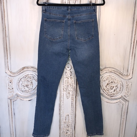 WAREHOUSE Brand Slim Straight High Waist Medium Wash Jeans Size 28 - Picture 8 of 10
